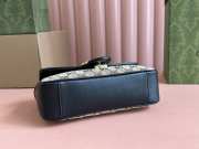 Uubags Gucci Marmont Flap Bag Diagonal Quilted GG Canvas with Leather 22x13x6cm - 5