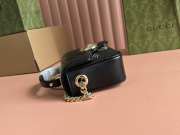 Uubags Gucci Marmont mini top handle bag in black with gold buckle 17x13x6cm - 5