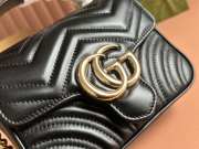 Uubags Gucci Marmont mini top handle bag in black with gold buckle 17x13x6cm - 2