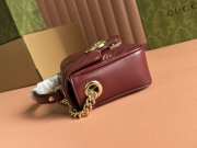 Uubags Gucci Marmont mini top handle bag in red with gold buckle 17x13x6cm - 5