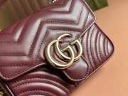 Uubags Gucci Marmont mini top handle bag in red with gold buckle 17x13x6cm - 2