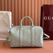 Uubags Gucci Ophidia Medium Boston Bag In Icy Blue GG Canvas 30x16x20cm - 5