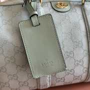 Uubags Gucci Ophidia Medium Boston Bag In Icy Blue GG Canvas 30x16x20cm - 3