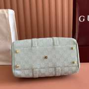 Uubags Gucci Ophidia Medium Boston Bag In Icy Blue GG Canvas 30x16x20cm - 2