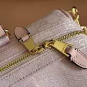 Uubags Gucci Ophidia Medium Boston Bag In Pink GG Canvas 30x16x20cm - 2