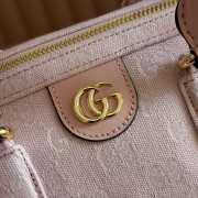 Uubags Gucci Ophidia Medium Boston Bag In Pink GG Canvas 30x16x20cm - 3