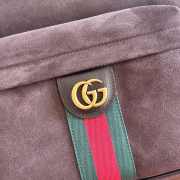 Uubags Gucci Ophidia Medium Backpack in Dark Brown Suede 36.5x41x18cm - 5