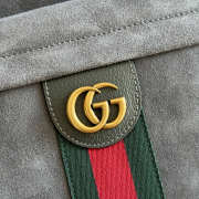 Uubags Gucci Ophidia Medium Backpack in Grey Suede 36.5x41x18cm - 2