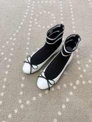 Uubags Chanel Sneakers Lamb & Mesh In Black & white 1cm - 1