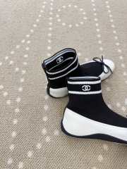 Uubags Chanel Sneakers Lamb & Mesh In Black & white 1cm - 4