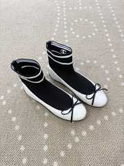 Uubags Chanel Sneakers Lamb & Mesh In Black & white 1cm - 2