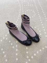 Uubags Chanel Sneakers Lamb & Mesh In Black & Pink 1cm - 4