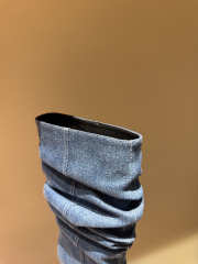 Uubags Balmain Wedge Ankle Boots in Denim Blue 7cm - 2