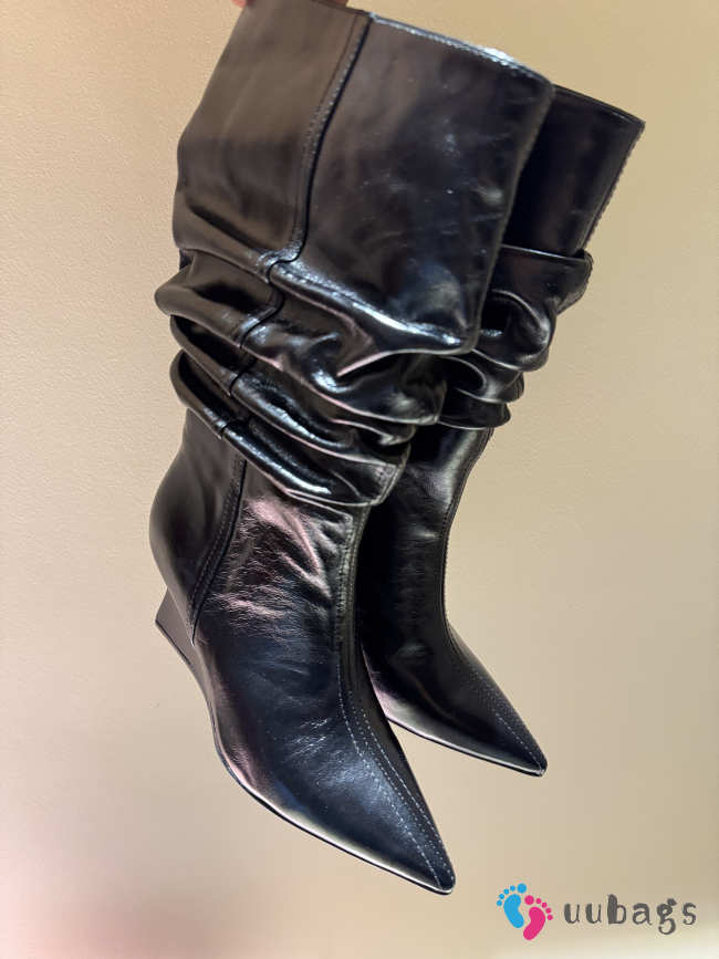 Uubags Balmain Wedge boots in black 7cm - 1