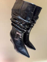 Uubags Balmain Wedge boots in black 7cm - 1