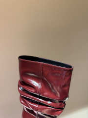 Uubags Balmain Wedge boots in burgundy 7cm - 5