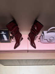 Uubags Balmain Wedge boots in burgundy 7cm - 2