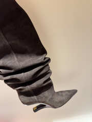 Uubags Balmain No Wedge suede ankle boots in grey 9.5 cm - 6