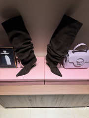 Uubags Balmain No Wedge suede ankle boots in grey 9.5 cm - 2