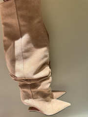 Uubags Balmain No Wedge suede ankle boots in beige 9.5 cm - 1