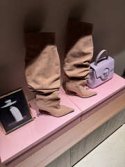 Uubags Balmain No Wedge suede ankle boots in beige 9.5 cm - 3