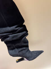 Uubags Balmain No Wedge suede ankle boots in black 9.5 cm - 6