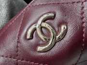 Uubags Chanel Mini Hobo Bag Quilted Leather In Burgundy 23x13x8cm - 5