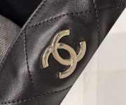 Uubags Chanel Mini Hobo Bag Quilted Leather In Black 23x13x8cm - 5