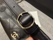 Uubags Chanel Mini Hobo Bag Quilted Leather In Black 23x13x8cm - 4