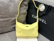 Uubags Chanel Mini Hobo Bag Quilted Leather In Yellow 23x13x8cm - 1