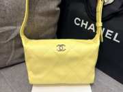 Uubags Chanel Mini Hobo Bag Quilted Leather In Yellow 23x13x8cm - 5