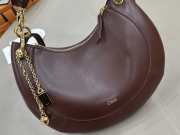 Uubags small Chloé Banana zipped hobo bag in soft leather dark chocolate 31x20x2.5cm - 6