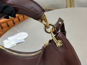 Uubags small Chloé Banana zipped hobo bag in soft leather dark chocolate 31x20x2.5cm - 5