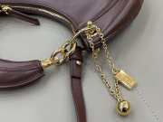 Uubags small Chloé Banana zipped hobo bag in soft leather dark chocolate 31x20x2.5cm - 3