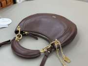 Uubags small Chloé Banana zipped hobo bag in soft leather dark chocolate 31x20x2.5cm - 2