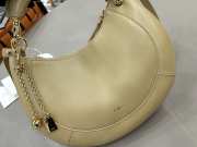 Uubags small Chloé Banana zipped hobo bag in soft leather beige 31x20x2.5cm - 6