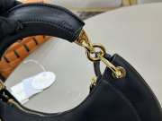 Uubags small Chloé Banana zipped hobo bag in soft leather black 31x20x2.5cm - 3