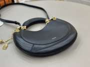 Uubags small Chloé Banana zipped hobo bag in soft leather black 31x20x2.5cm - 2