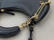 Uubags small Chloé Banana zipped hobo bag in soft leather black 31x20x2.5cm - 4
