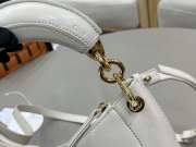 Uubags small Chloé Banana zipped hobo bag in soft leather white 31x20x2.5cm - 3