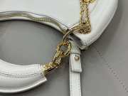 Uubags small Chloé Banana zipped hobo bag in soft leather white 31x20x2.5cm - 4