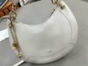 Uubags small Chloé Banana zipped hobo bag in soft leather white 31x20x2.5cm - 2