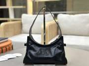 Uubags Small Chloe Charms Shiny Leather Shoulder Bag In Black 13x24x11cm - 5