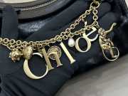 Uubags Small Chloe Charms Shiny Leather Shoulder Bag In Black 13x24x11cm - 2