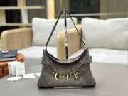 Uubags Small Chloé Embellished Suede Shoulder Bag In Grey 13x24x11cm - 1
