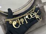 Uubags Small Chloé Embellished Suede Shoulder Bag In Grey 13x24x11cm - 4