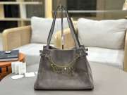 Uubags Large Chloé Embellished Suede Shoulder Bag In Gray 34x25x17cm - 1