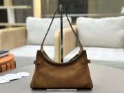 Uubags Small Chloé Embellished Suede Shoulder Bag In Tan 13x24x11cm - 2