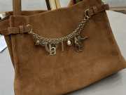 Uubags Large Chloé Embellished Suede Shoulder Bag In Tan 34x25x17cm - 4