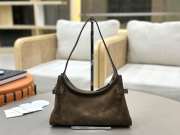 Uubags Small Chloé Embellished Suede Shoulder Bag In Khaki 13x24x11cm - 6